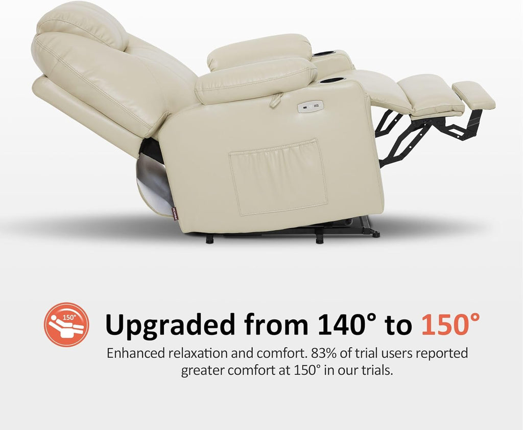 MCombo Electric Power Lift Recliner Massage Heat Chair for Elderly 3 Positions 2 Pockets USB