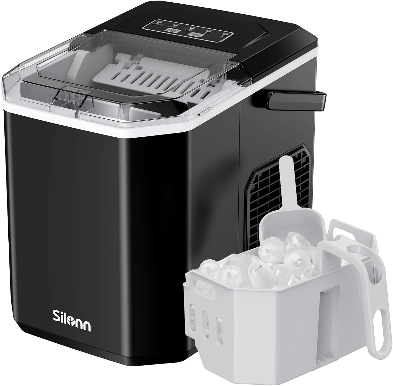 Silonn Nugget Ice Maker Countertop 33lbs Daily Soft Chewable Ice Machine