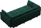 Belffin Velvet Modular Sectional Sofa with Ottoman Sleeper Bed Storage