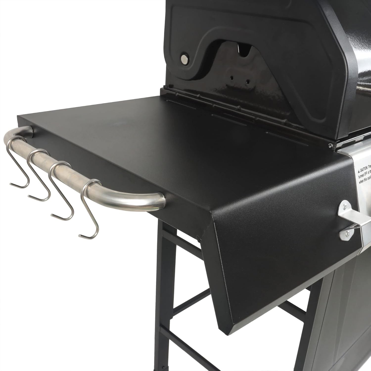 Cuisinart 4 Burner Propane Gas Grill Portable BBQ with Lid Wheels Side Shelves