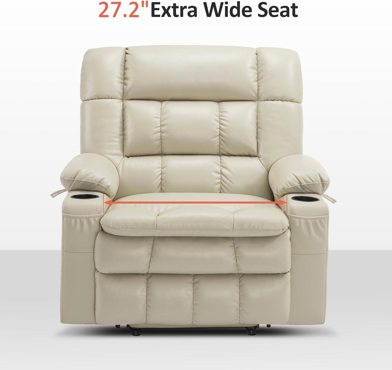 MCombo Dual Motor Power Lift Recliner Chair for Elderly with Heat Massage USB