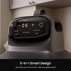 Kismile Portable Glass Air Fryer 5 in 1 Dual Containers Compact Smart Oven