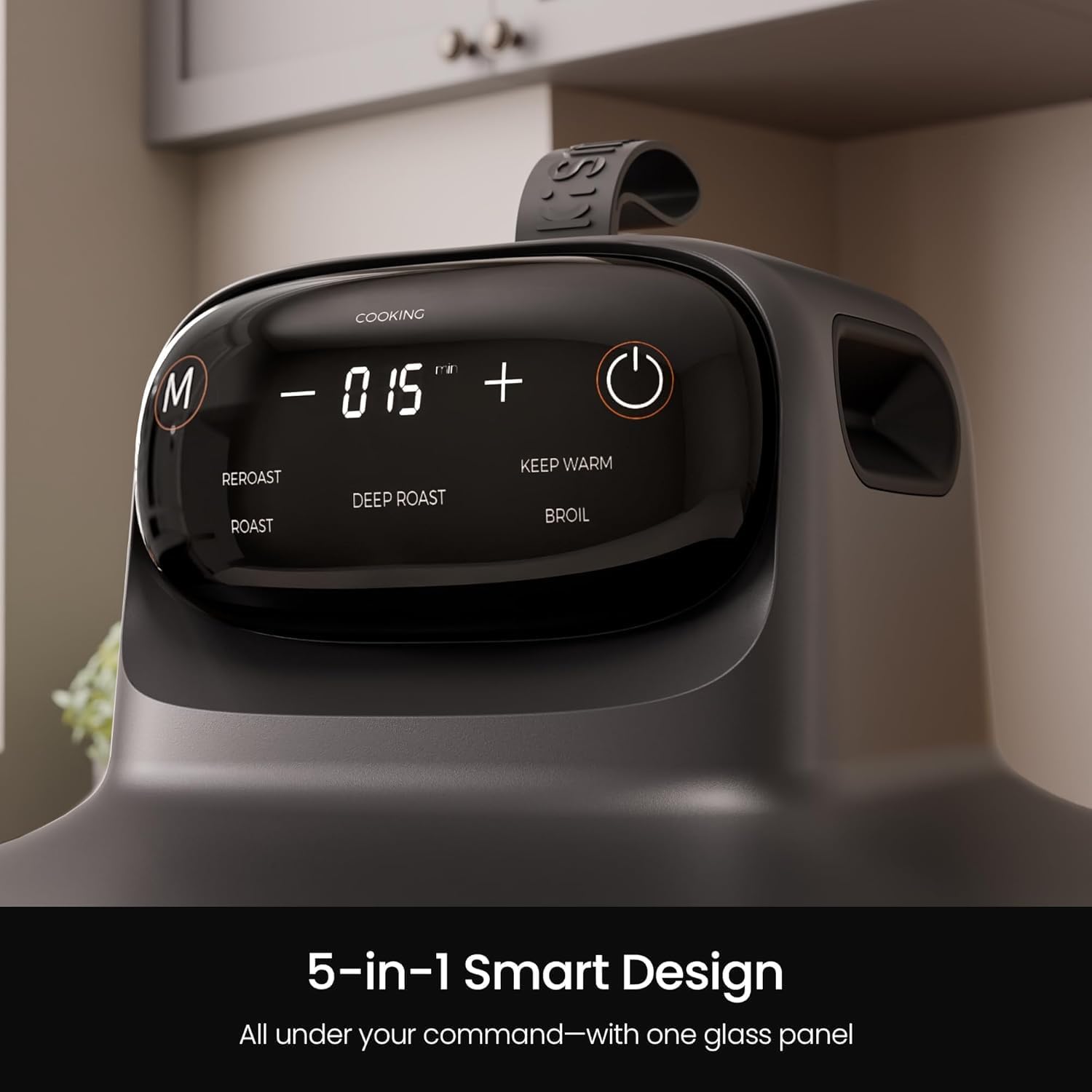 Kismile Portable Glass Air Fryer 5 in 1 Dual Containers Compact Smart Oven
