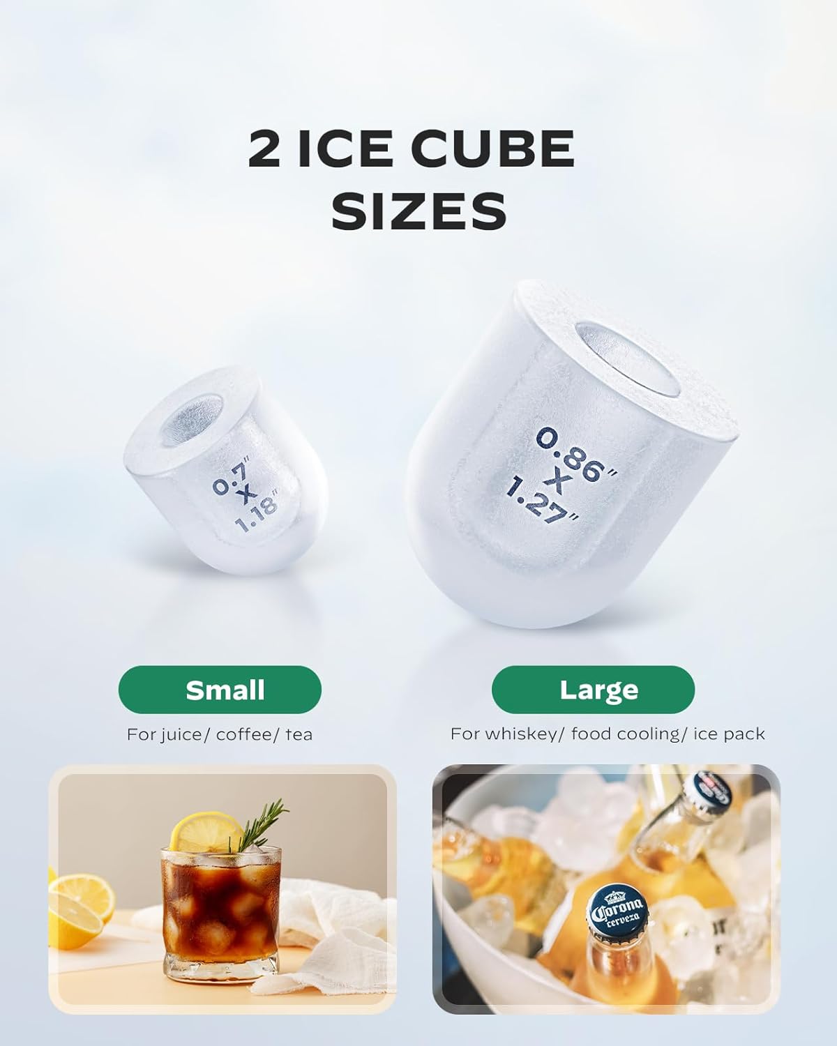 Silonn Nugget Ice Maker Countertop 33lbs Daily Soft Chewable Ice Machine