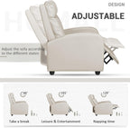 Homall Modern Recliner Chair PU Leather Padded Seat Single Sofa