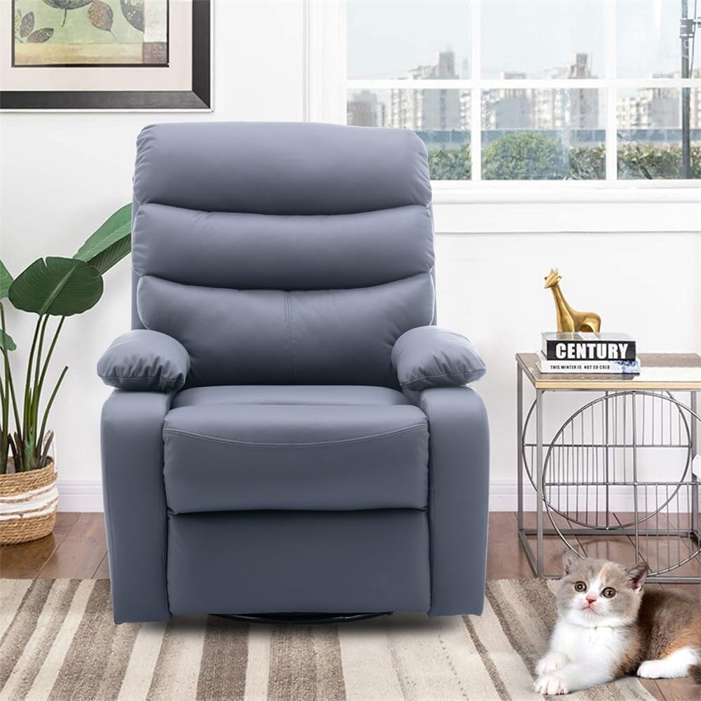 GNMLP2020 Swivel Rocker Recliner Chair Manual Small Space Nursery Living Room