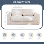 MAXYOYO Giant Bean Bag Chair for Adults with Pillows and Armrests