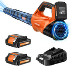 MTKOALA Cordless Leaf Blower 2 Batteries Fast Charger 450CFM 150MPH Lightweight