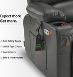 MCombo Power Lift Recliner Chair for Elderly with Heat Massage USB Cup Holders