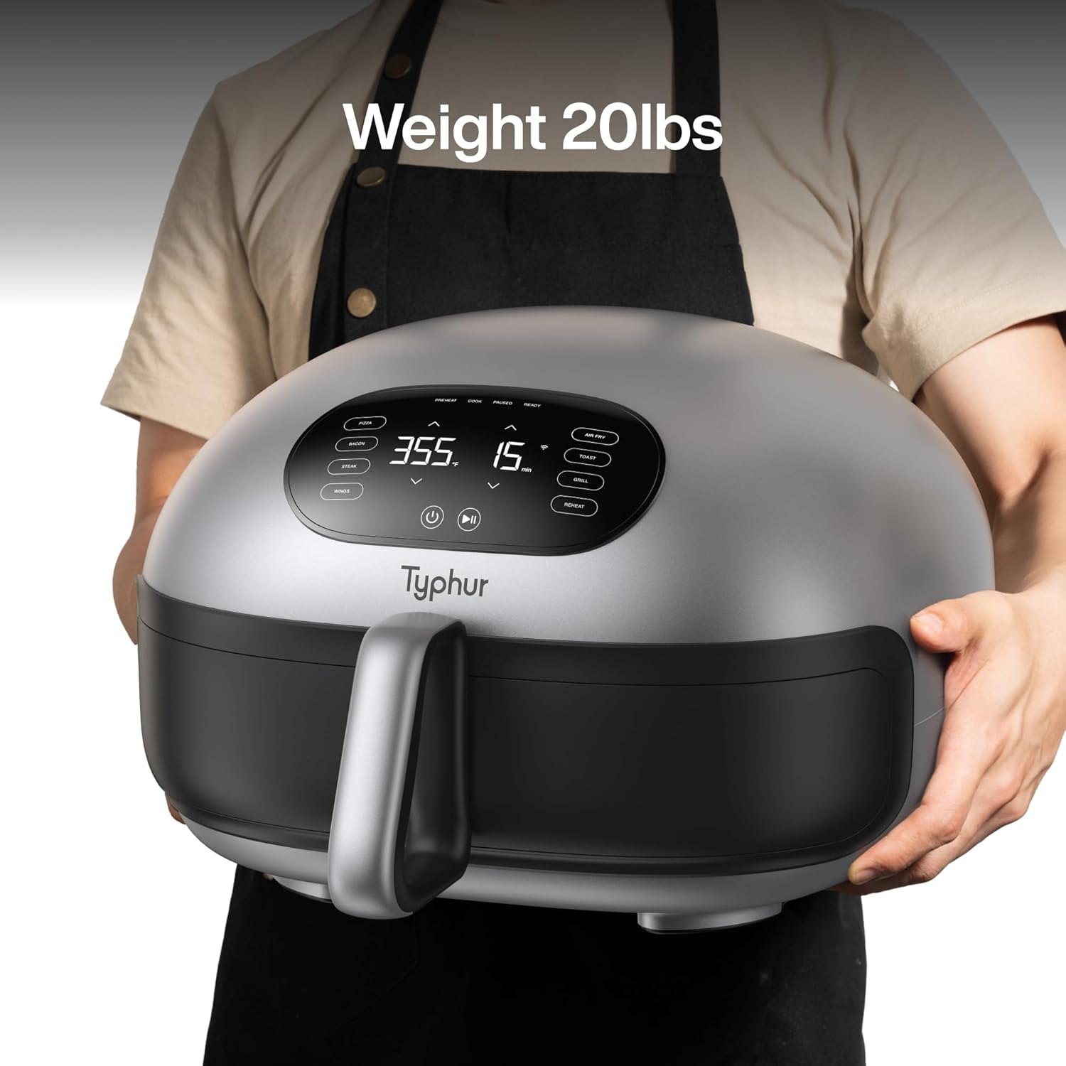 Typhur Dome 2 Extra Large Air Fryer Smart Digital PFAS Free Basket 32 Wings Capacity