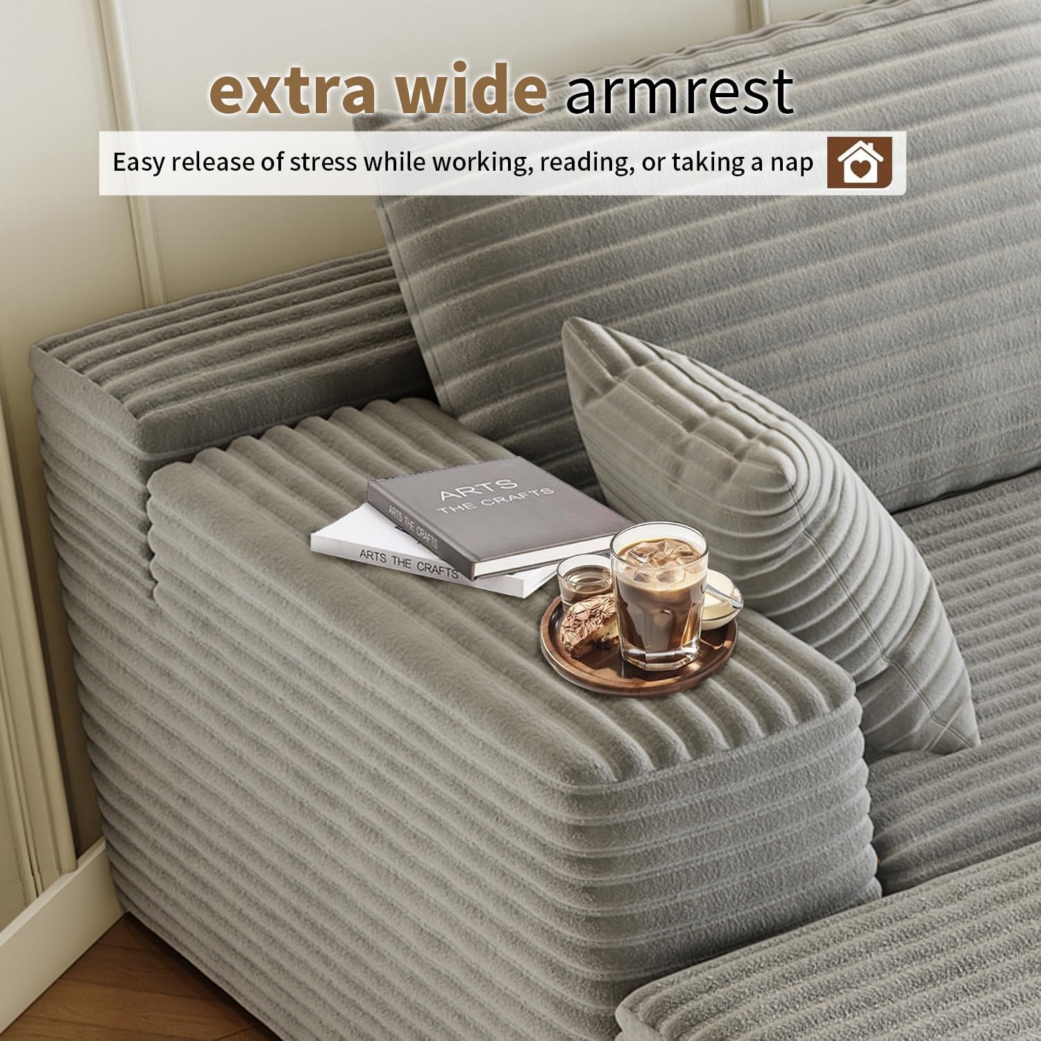 Settab Cloud Modular Sectional Sofa U Shaped Deep Seat Living Room Couch
