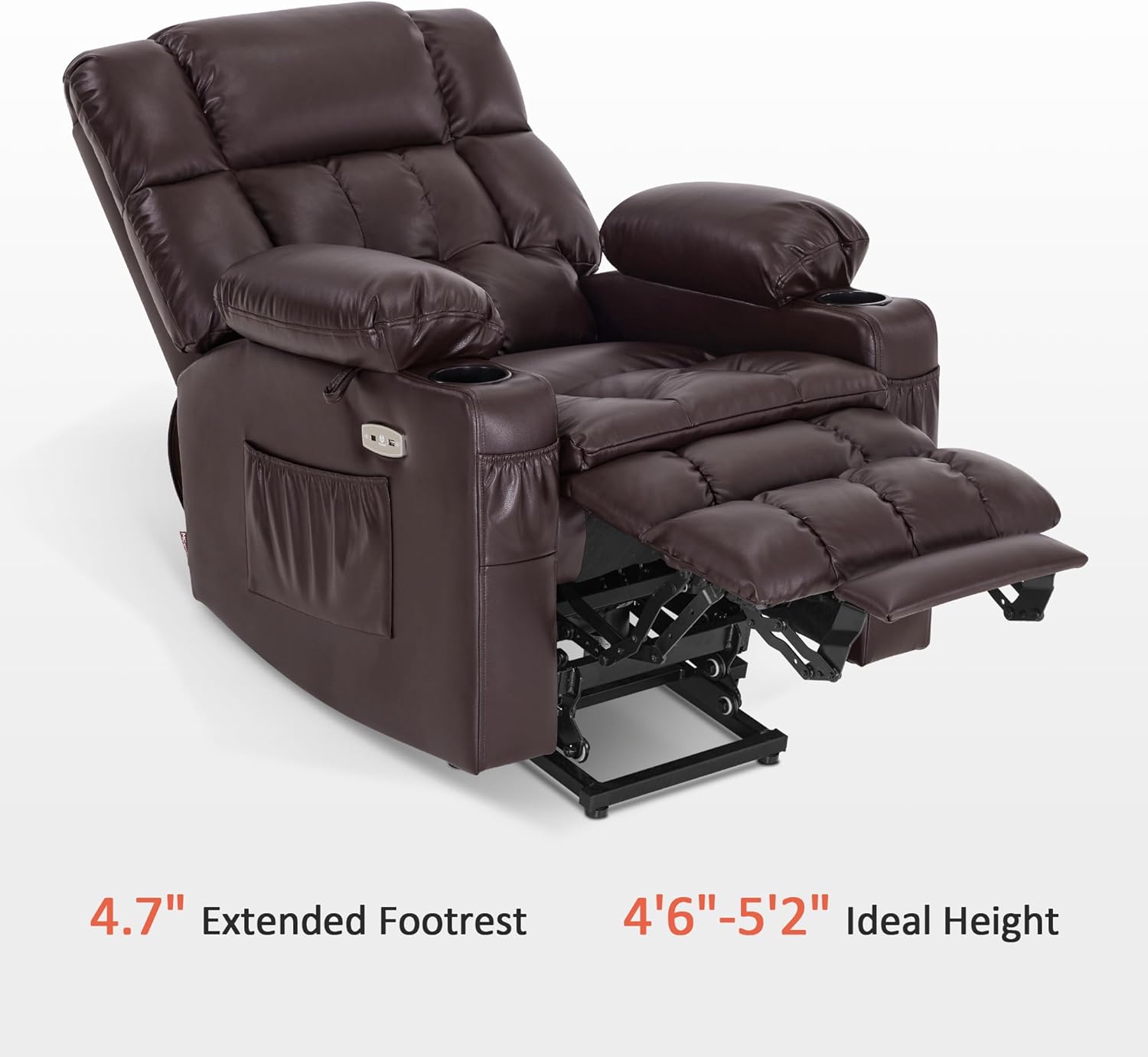 MCombo Dual Motor Power Lift Recliner Chair for Elderly with Heat Massage USB