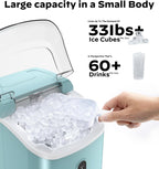 Silonn Nugget Ice Maker Countertop 33lbs Daily Soft Chewable Ice Machine