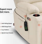 MCombo Power Lift Recliner Chair for Elderly with Heat Massage USB Cup Holders