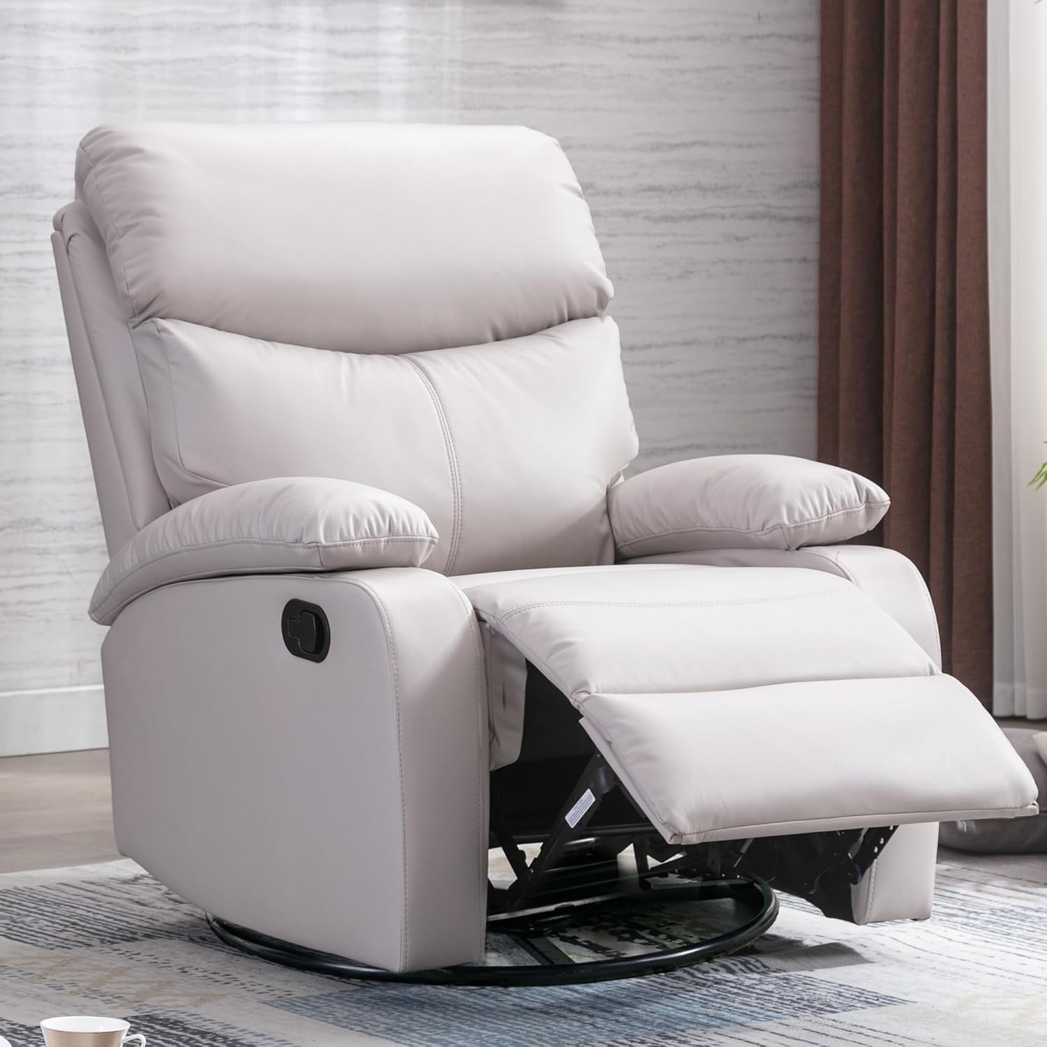 GNMLP2020 Swivel Rocker Recliner Chair Manual Small Space Nursery Living Room