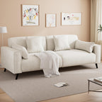 VOHOBY 82 Inch Modern Sofa Couch for Living Room with Pillows White