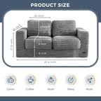 MAXYOYO Giant Bean Bag Chair for Adults with Pillows and Armrests