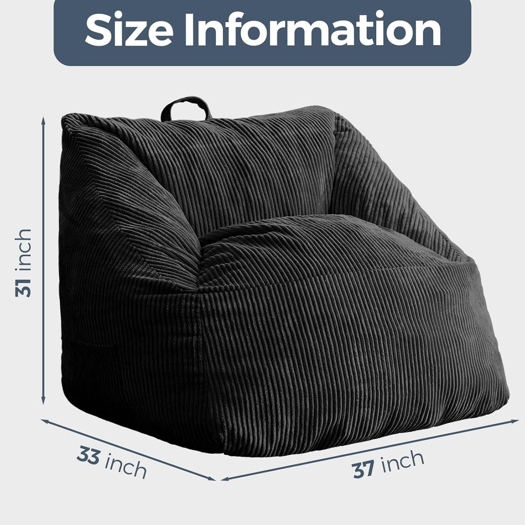 MAXYOYO Bean Bag Chair with Handle and Pocket for Adults Kids Teens