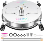LidoDola 14 Inch Pressure Washer Surface Cleaner with Wheels for Concrete Patio Deck