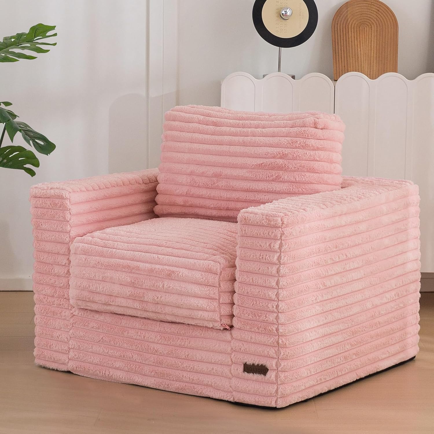 MAXYOYO Two Seat Bean Bag Sofa with Pillows and Armrests for Adults