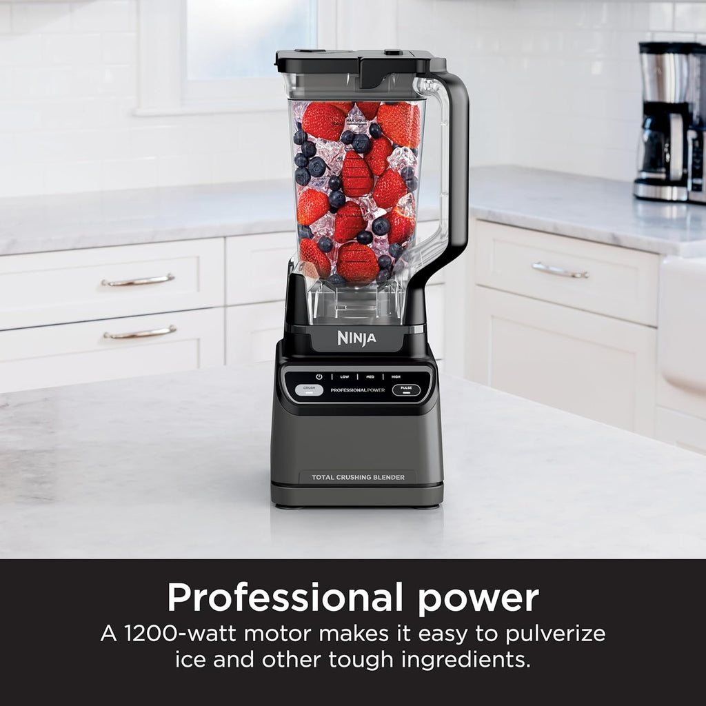 Ninja 1000W Countertop Blender Total Crushing Smoothie and Ice Blender 72oz Black & Grey