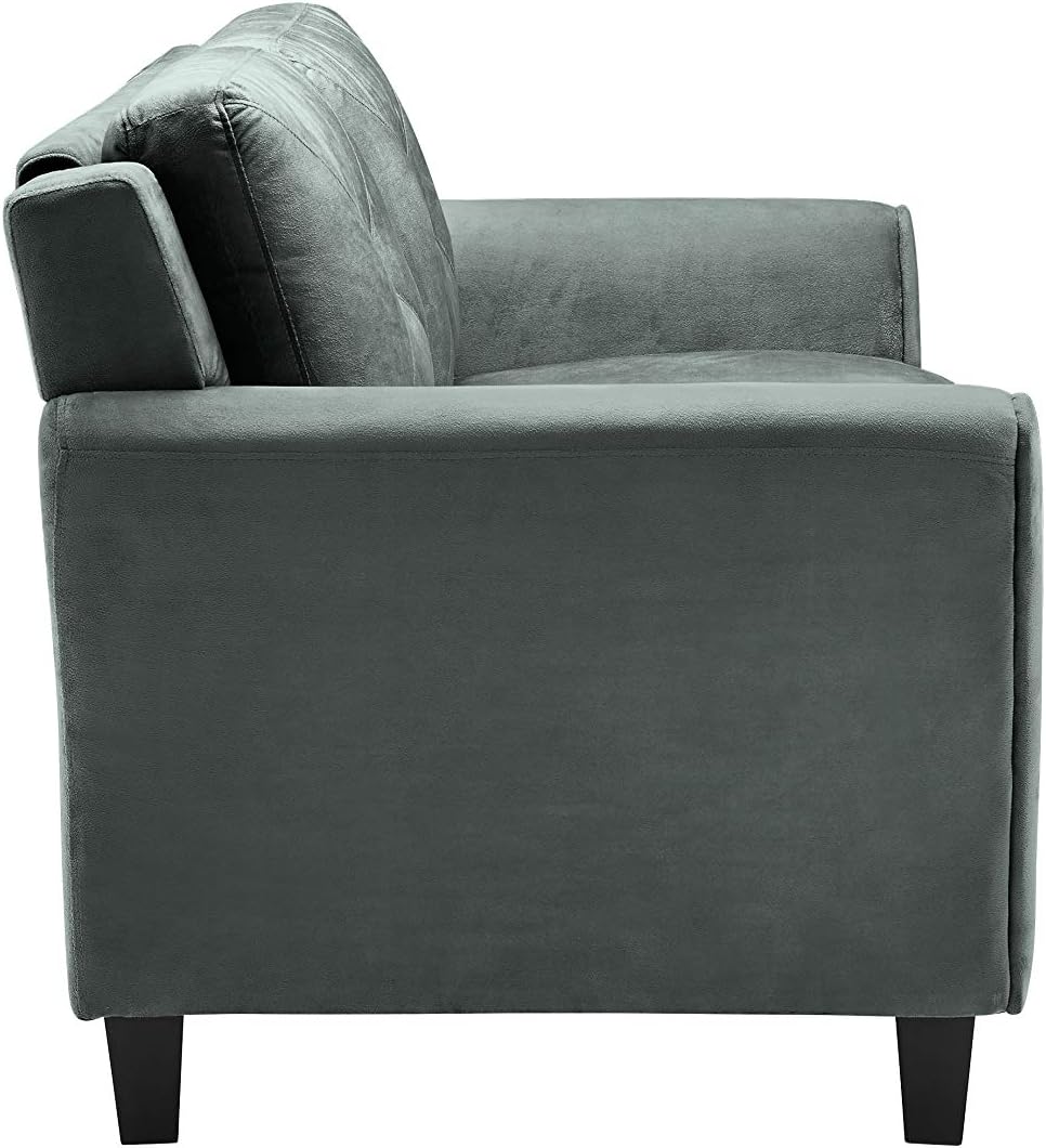 Lifestyle Harrington Sofa Upholstered Microfiber Fabric Curved Arm Couch