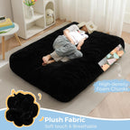 MAXYOYO Convertible Bean Bag Chair Bed for Kids with Foam Filling