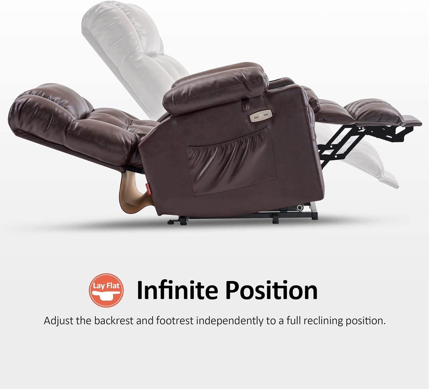 MCombo Dual Motor Power Lift Recliner Chair for Elderly with Heat Massage USB