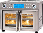 Emeril Lagasse Dual Zone 360 Air Fryer Oven 25 QT Extra Large French Door Cook Two Foods