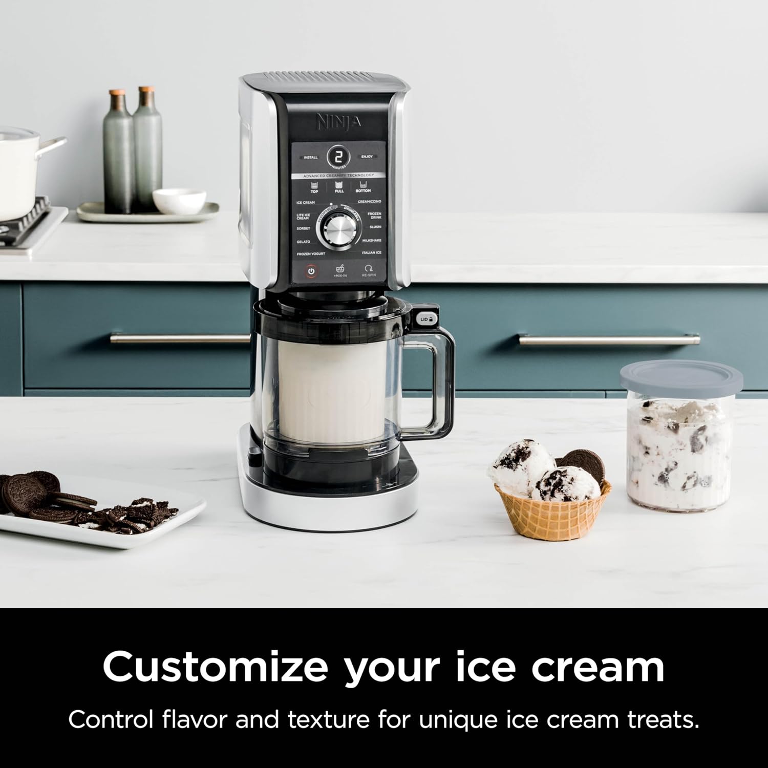 Ninja Ice Cream Maker with 7 One Touch Programs for Gelato Milkshakes Sorbet Smoothie Bowls