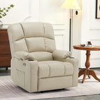 MCombo Large Power Lift Recliner Chair with Dual Motor Massage Heat Faux Leather