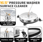 LidoDola 14 Inch Pressure Washer Surface Cleaner with Wheels for Concrete Patio Deck