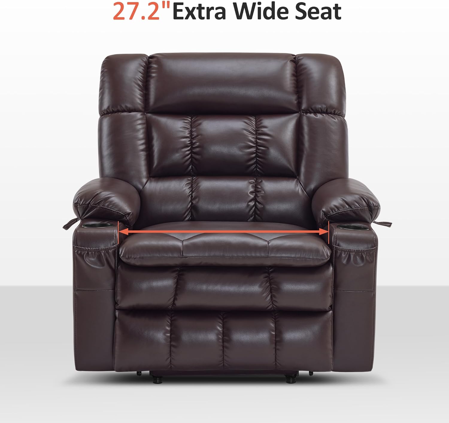 MCombo Dual Motor Power Lift Recliner Chair for Elderly with Heat Massage USB