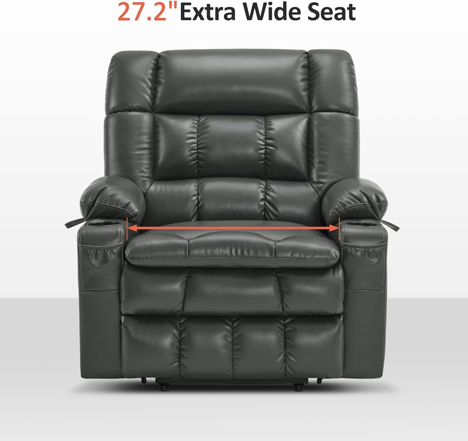 MCombo Dual Motor Power Lift Recliner Chair for Elderly with Heat Massage USB