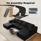 Settab Cloud Modular Sectional Sofa U Shaped Deep Seat Living Room Couch