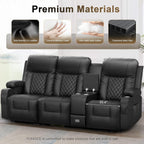 YONISEE 3 Seat Recliner Sofa Large Manual Reclining Couch with Storage Console