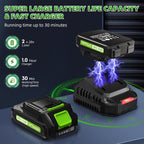 MTKOALA Cordless Leaf Blower 2 Batteries Fast Charger 450CFM 150MPH Lightweight