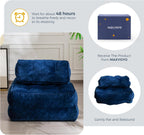 MAXYOYO Velvet Folding Sofa Bed Convertible Sleeper Chair with Pillow