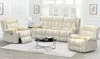 Dresegmt Loveseat Recliner Sofa 3 Seat Flip Backrest with Storage USB Cup Holders