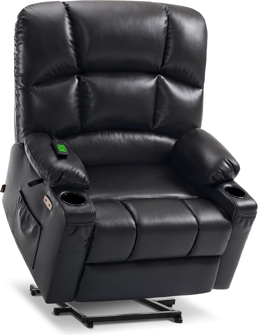 MCombo Large Power Lift Recliner Chair with Dual Motor Massage Heat Faux Leather