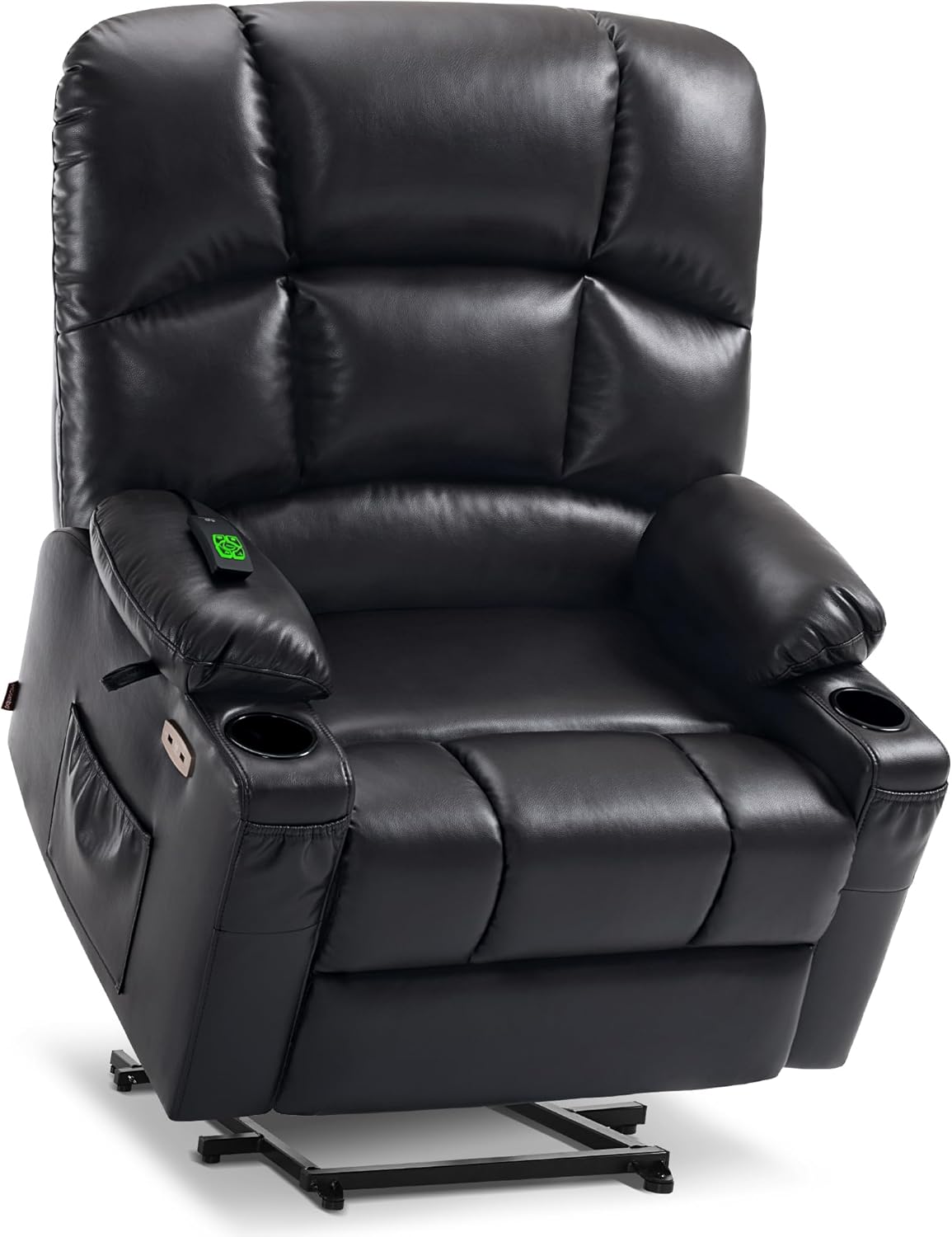 MCombo Large Power Lift Recliner Chair with Dual Motor Massage Heat Faux Leather
