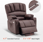 MCombo Power Lift Recliner Chair for Elderly with Heat Massage USB Cup Holders