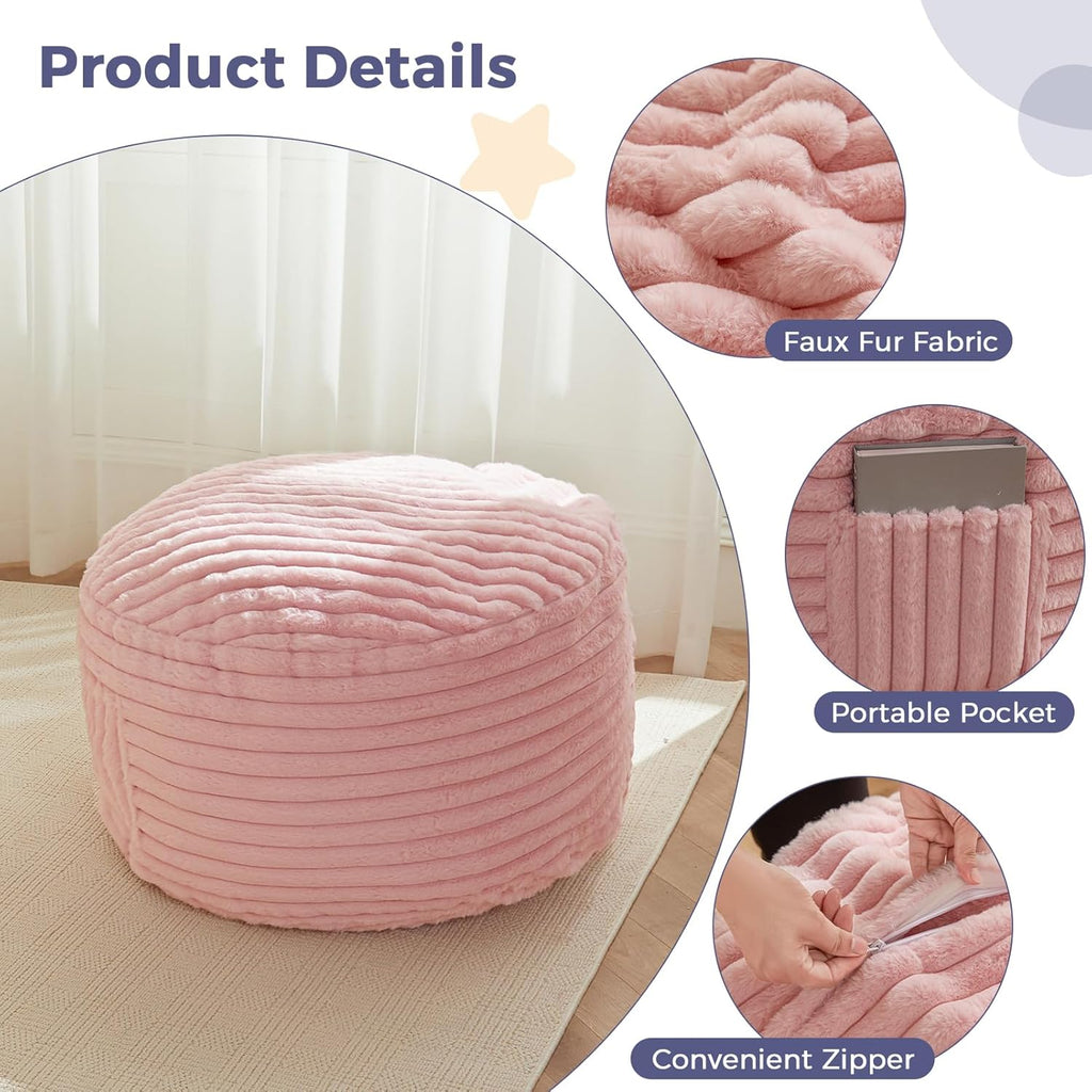 MAXYOYO Convertible Bean Bag Chair Bed for Kids with Foam Filling