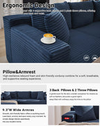 HANXIN Cloud Sectional Sofa L Shape Chaise Deep Seat Modular Living Room Couch