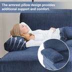 VINGLI 110 Sectional Couch U Shaped Sofa Set with Double Chaise Chenille Fabric