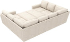HONBAY Modular L Shaped Sectional Sleeper Sofa with Storage Pull Out Bed