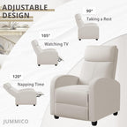 JUMMICO Adjustable Recliner Chair Home Theater Sofa with Thick Cushion