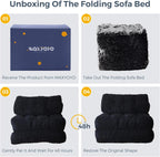 MAXYOYO Folding Sofa Bed Convertible Sleeper Chair with Pillow