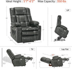 MCombo Dual Motor Power Lift Recliner Chair for Elderly with Heat Massage USB