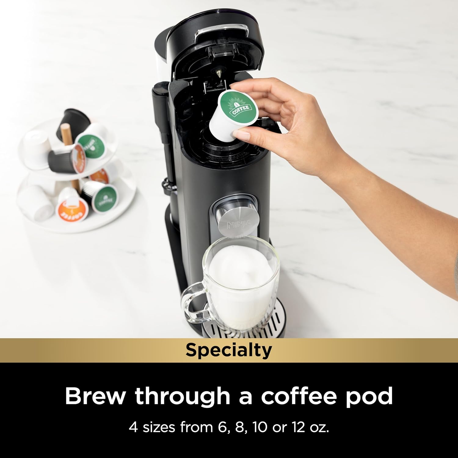 Ninja Single Serve Coffee Maker 56oz Removable Water Reservoir